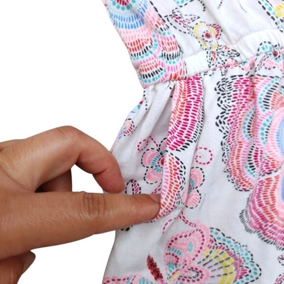 GAP Kids Multicolor Butterfly Patterned  Girls Dress 100% Cotton Size 4T (XS) - Picture 7 of 12